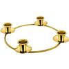 Elite Holiday Products Elite Christmas Products - Anello dell'Avvento in oro con portacandele per la stagione dell'Avvento, utilizzabile come centrotavola per creare la propria ghirlanda di candele, decorazioni natalizie