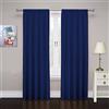 Eclipse Paia to Go Cadenza Microfiber Window Panel (Set di 2), 203,2 x 213,4 cm, Verde Acqua, Navy, 63 Inches
