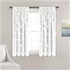 Lush Decor Riley - Tenda a pannello per finestra, 137 x 160 cm, colore: Bianco