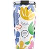 Cool Bottles - Thermos caffè, bicchiere termico in acciaio inox, tazza da caffè - bevande fredde 10 ore e calde 5 ore - Coperchio ermetico, privo di BPA - Floral Madness 550 ml