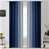 Yakamok Tende ombreggiate con blocco della luce, tende termiche oscuranti e colorate sfumate, tende per finestre per soggiorno/camera da letto (blu e bianco grigiastro, 2 pannelli, 150 x 200 cm)