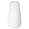 D'vine Dev - Elegante vaso ovale in ceramica per fiori, decorazione per la casa, con scatola di design, colore: bianco neve
