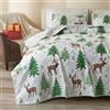 Great Bay Home Set copripiumino natalizio con federe, reversibile, motivo festivo, collezione Holly (King)
