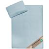 Julius Zöllner Biancheria da letto in mussola denim, misure 100 x 135 e 40 x 60 cm, per lettino per bambini, privo di sostanze nocive