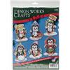 Design Works-Kit per Punto Croce, Motivo: Pinguino PC Ornaments Darice-Tela di plastica