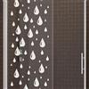 Ambiance Sticker Pellicola per la Privacy della Privacy della Finestra - Adesivi per Schermo della Privacy Autoadesivi per Vetro e Porta della Doccia | Pioggia Gentile - H120 x L35 cm