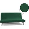 Biancaluna Copridivano Senza braccioli 3 posti Queen Genius 170 a 220 cm R184 Oliva