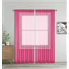 WPM WORLD PRODUCTS MART WPM - Tende trasparenti in voile trasparente, 147,3 x 213,4 cm, 2 pannelli, con tasca per asta, per camera da letto, cucina, soggiorno, camera dei bambini, completamente cucite e orlate