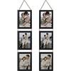 Lavezee Set di cornici per collage triple, 13 x 17 cm, colore nero, 6 aperture, cornice verticale da appendere realizzata per esporre stampe fotografiche da 12,7 x 17,8 cm, decorazione