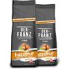 DER-FRANZ caffè, Aromatizzato alla Nocciola, macinato, 2 x 500 g