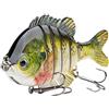 BASSDASH Artificiale swimbait multijoint crank per bassfishing, bluegill, topwater, rigido, per pesca in acqua salata, 8,9 cm/24 g, 4 colori (bluegill)