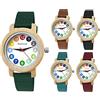 Holzwerk Germany® Orologio da bambina per bambini, in legno, ecologico, naturale, orologio da polso, analogico, classico, al quarzo, in blu, nero, verde, rosso, turchese, marrone, bianco, colorato,