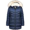 Canadian Peak Destineak Lady - Parka Longue Epaisse Chaude Femme Automne Hiver - Manteau Fin Capuche Fausse Fourure - Blouson Coupe Vent - Doudoune Elegante Femmes (Marine XXL)