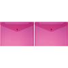 Alevar 2351/RD, Buste con Bottone A5 Rosso Conf. 5 Pz. (Confezione da 2)