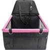 Nybhyjka Seggiolino auto per cani, impermeabile con tasca portaoggetti, finestra in rete, accessorio da viaggio portatile rimovibile per gatti, cuccioli di piccola taglia, fibbia regolabile
