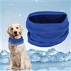 LQTSLFM Bandana Rinfrescante Cane, Sciarpa Raffreddamento per Cani, Collare Freddo per Dog, Cooling Foulard Domestico Cani, Collari Rinfrescante Estivo per Cane (Blu Scuro-L)