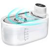 TOMXCUTE 3.0L Fontana per gatti a batteria senza fili con sensore di movimento, batteria ricaricabile da 5000mAh Controlli rimovibili - Bianco