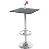 Mendler Tavolo Bar Rotondo Elegante Lounge Chicago con poggiapiedi 63x63x110cm Nero