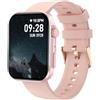 Bebinca Smartwatch Uomo Donna, 2,01 Orologio Smart Watch con SpO2, Cardiofrequenzimetro, Contapassi, Sonno, Impermeabil IP68, 123 Modalità Sportivo, Smartwatch per Android iOS(Oro rosa)