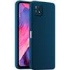 HULLIN Custodia per Telefono in Silicone Colorato, Adatta per OPPO A73 5G (6.5) - Blu zaffiro