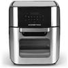 GOURMETmaxx Friggitrice digitale ad aria calda 12 l, forno XXL in acciaio inox | Airfryer + timer, display touchscreen, spiedino girevole | basso contenuto di grassi, risparmio energetico | 10