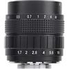 TARSHYRY Obiettivo, Lente Macro di Lenti con Vetro Ottico F1.7 da 35 Mm Leggero per Lenti per Fotocamera (BLACK)