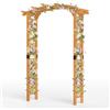 HOMASIS Arco da Giardino in Legno, Arco per Rampicanti con Tettoia e Traliccio, Pergolato da Esterno per Rose, Glicine, Palloncini, Decorazione da Giardino per Festa e Matrimonio (Cupola)