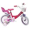 Volare Bicicletta Per Bambini 16" Disney Minnie Con 2 Freni, Cestino E Portabambola Volare 36596 - Biciclette E Tricicli