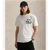 Polo Ralph Lauren per uomo. [710972611001] T-shirt in maglia slub bianca dalla vestibilità classica, Bianco, Casual, Cotone, Manica corta
