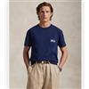 Polo Ralph Lauren per uomo. 710974585001 Maglietta lavorata a maglia con Polo Bear blu navy [3260498], Casual, Cotone, Manica corta
