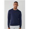 Hackett London per uomo. [HM703082] Maglione di seta blu scuro, Casual, Cotone, Manica lunga, Navy