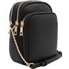 FashionPuzzle Borsa a tracolla casual multi tasca, rosa cipria, Taglia unica