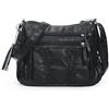 VOLGANIK ROCK Borsa a tracolla da donna con nappe in morbida pelle PU nero Medium