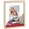 Generic Cornice per Foto 10x15 in Legno Naturale - Regalo Originale per Mamma o Nonna - Elegante Portafoto da Tavolo con Decorazione per Festa della Mamma e Compleanno