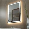 KWW 50 x 70 cm LED Vanity Mirror, Luci Dimmerabili Anti-Nebbia, Facile da Installare, Specchio di Trucco Montato a Parete Orizzontale/Verticale con Smart Touch Button