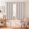 BellaHills Tende Oscuranti per Interni con Anelli 2 Pezzi 117L x 137A cm Tende Termiche per Soggiorno e Camera da Letto per Salotto Moderne Tenda Fonoassorbente, Bianco Avorio