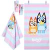BlueY Asciugamani Bambina avec 2 Mollette Asciugamano da Mare Absorbant 100% Cotone Teli Mare Bambini Séchage Rapide 140x70cm Accessori Viaggio