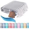 Hoqque Telo Mare Asciugamani Teli da Spiaggia Asciugamano Cotone Grande Antisabbia 180x90 xxl Accessori Uomo Donna Beach Towel Leggero Grandi per Piscina Bagno Regalo Travel Regali