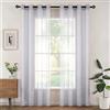Woaboy Tende per Interni 2 Pezzi 140x200cm Tende Finestre Voile Semi Trasparenti per Soggiorno e Camera da Letto per Decorazioni per la casa Grigio