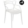 Kartell - Sedia impilabile Masters - Bianco - Tecnopolimero termoplastico riciclato - Designer Philippe STARCK with Eugeni QUITLLET