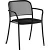 Emu - Poltrona impilabile Café - Nero - Rete in acciaio - Designer Christophe Pillet