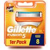 Gillette Fusion 5 Lame di Rasoio 8 Lame di Ricambio per Rasoio Bagnato Uomo con 5 Lame