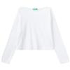 United Colors of Benetton T-Shirt M/L 31VKD104I, Bianco Ottico 101, S Donna