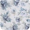 SaRani Cuscini per Sedia con Fascia Elastica e Imbottitura in Gommapiuma, Coprisedie in Cotone a Fantasia Floreale (6, Grigio, 40x40 cm)
