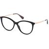 Max&Co. Women's MO5120 Prescription Eyewear Frames, Shiny Black, 54, nero lucido, 5XL