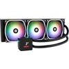 ENERMAX AQUAFUSION II 360 mm ARGB AIO CPU, Dual Chamber|TDP 370W+|Intel LGA 1851/1700/115x/2066|AMD AM5/AM4 |Display digitale |3 X Ventole SquA RGB ADV 120 PWM |ELC-AQFS360-SQA