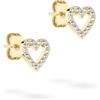 Tamaris Orecchini a forma di cuore - Amazon Exclusive, 0,8 cm, Acciaio inossidabile, Zirconia cubica