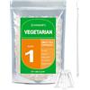 WANANFU Capsule Vuote Vegetali Taglia 1 (500 unità) Bundle con Micro Cucchiaio, Compatibile con opercolatrice taglia 1