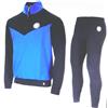 INTER F.C Pigiama Tuta FC Internazionale Felpato Zip Corta Bambino Ragazzo Inter Prodotto Ufficiale 10 12 14 16 (Royal) (16 Anni)