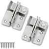 Bwintech 2 Pcs 60MM Chiusura a destra del cancello con chiavistello della porta scorrevole Chiusura a chiavistello della porta di sicurezza, in acciaio inossidabile con finitura spazzolata